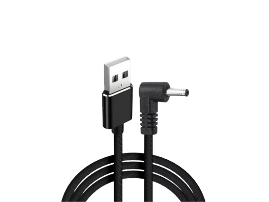 TabConnect Câble USB-A Mâle vers DC Coudé Mâle 3,5x1,5mm - 1M